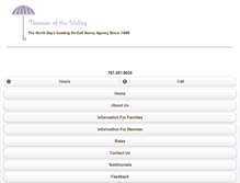 Tablet Screenshot of nanniesofthevalley.net